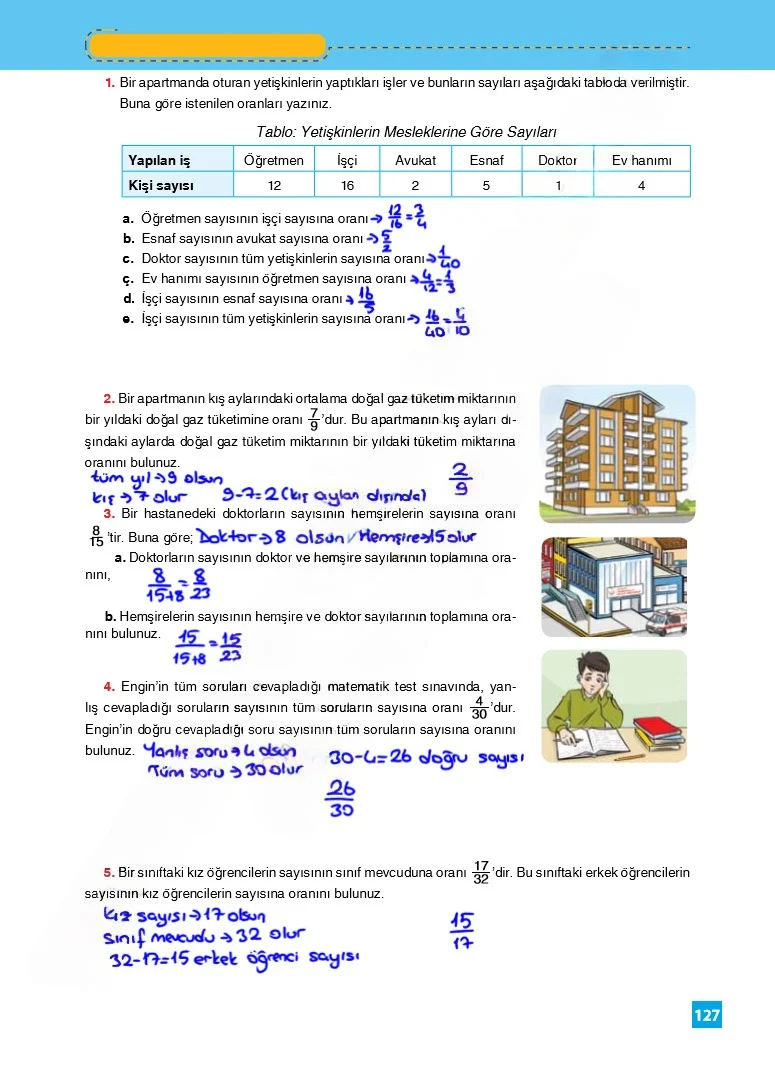 6. Sınıf Matematik Ders Kitabı Cevapları Koza Yayınları Sayfa 127 Çözüm Görseli