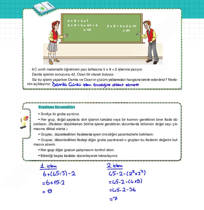 6. Sınıf Matematik Ders Kitabı Cevapları Koza Yayınları Sayfa 15 Çözüm Görseli