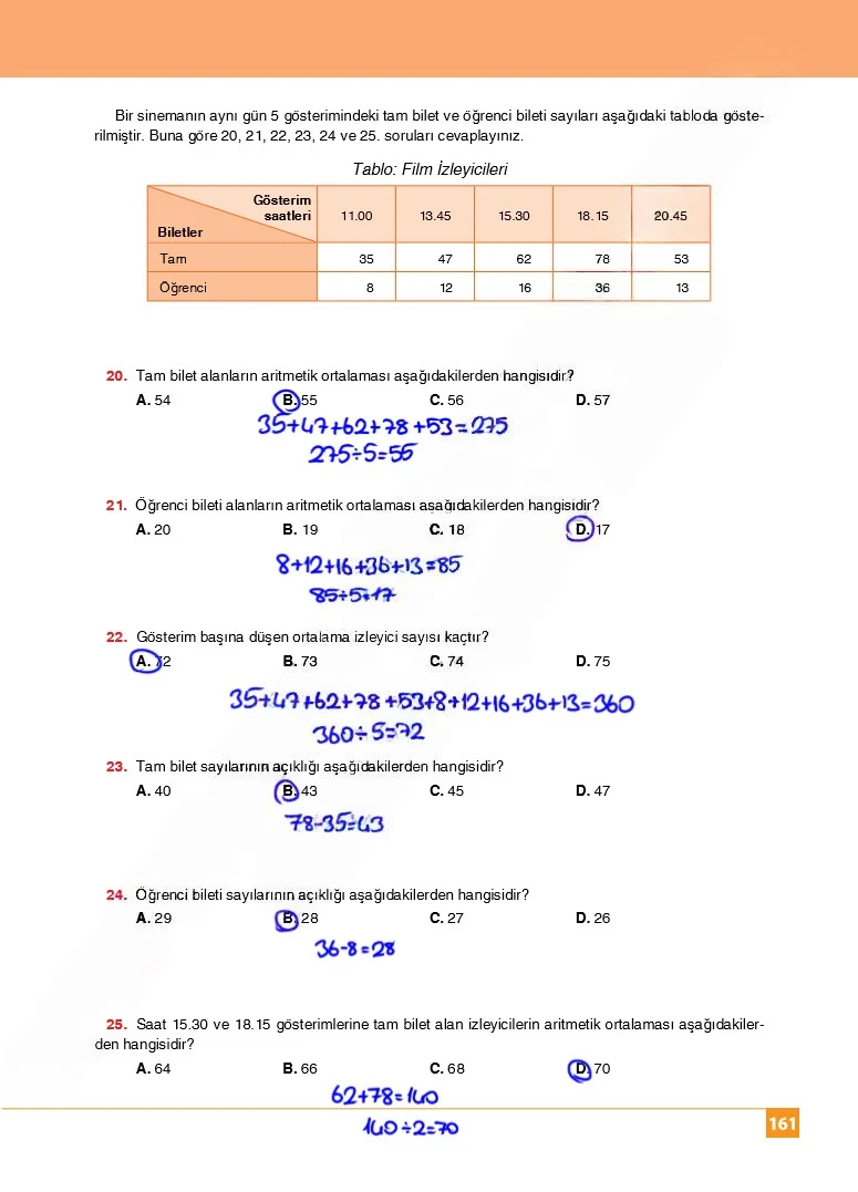 6. Sınıf Matematik Ders Kitabı Cevapları Koza Yayınları Sayfa 161 Çözüm Görseli