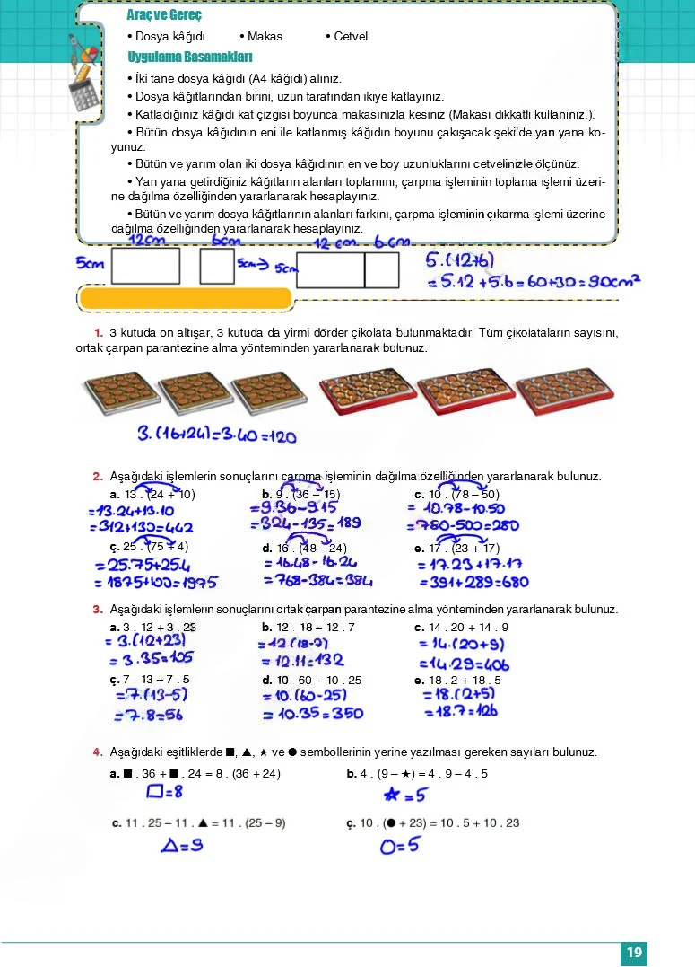6. Sınıf Matematik Ders Kitabı Cevapları Koza Yayınları Sayfa 19 Çözüm Görseli
