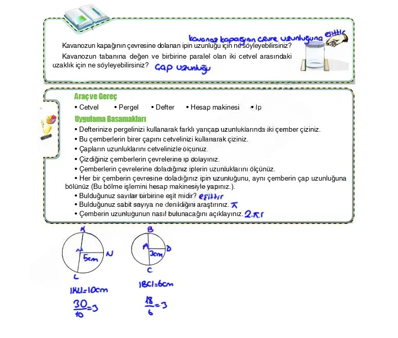 6. Sınıf Matematik Ders Kitabı Cevapları Koza Yayınları Sayfa 205 Çözüm Görseli