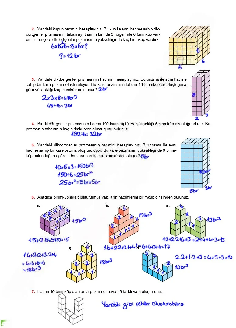 6. Sınıf Matematik Ders Kitabı Cevapları Koza Yayınları Sayfa 214 Çözüm Görseli