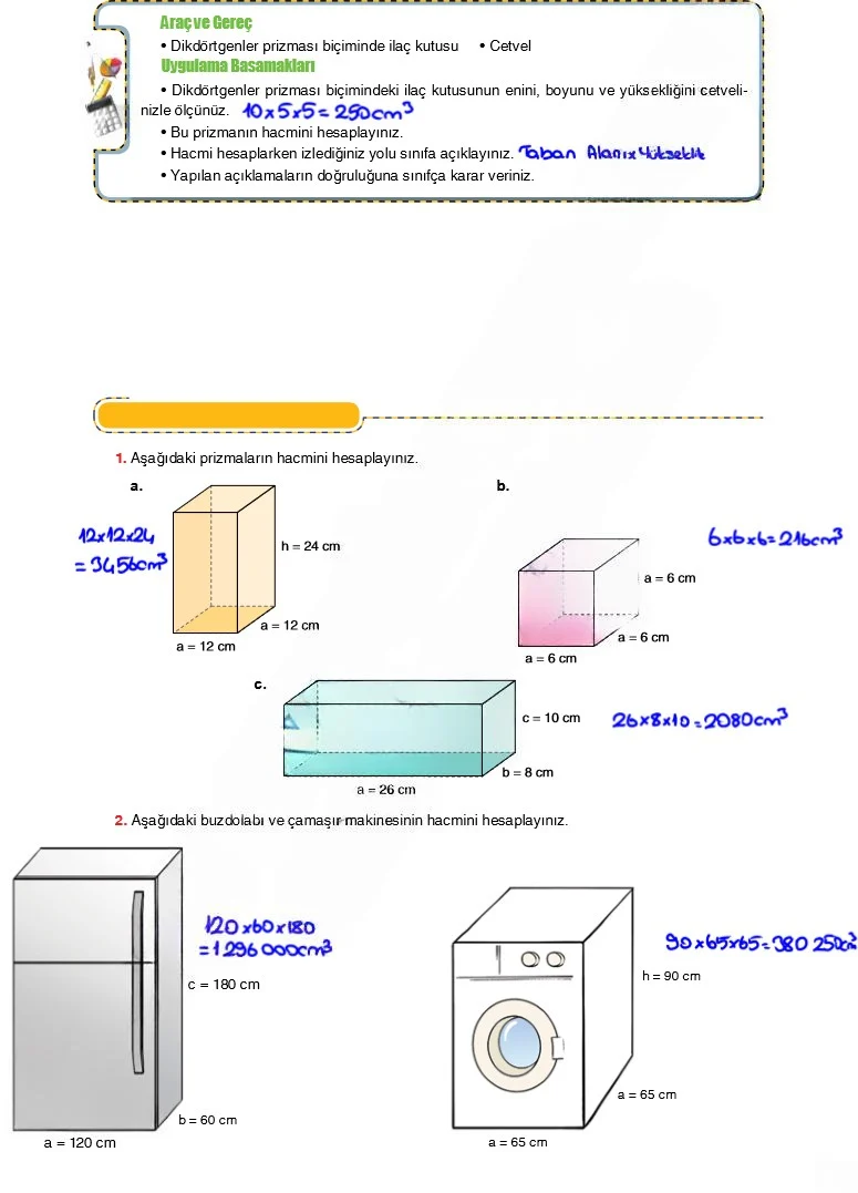 6. Sınıf Matematik Ders Kitabı Cevapları Koza Yayınları Sayfa 221 Çözüm Görseli