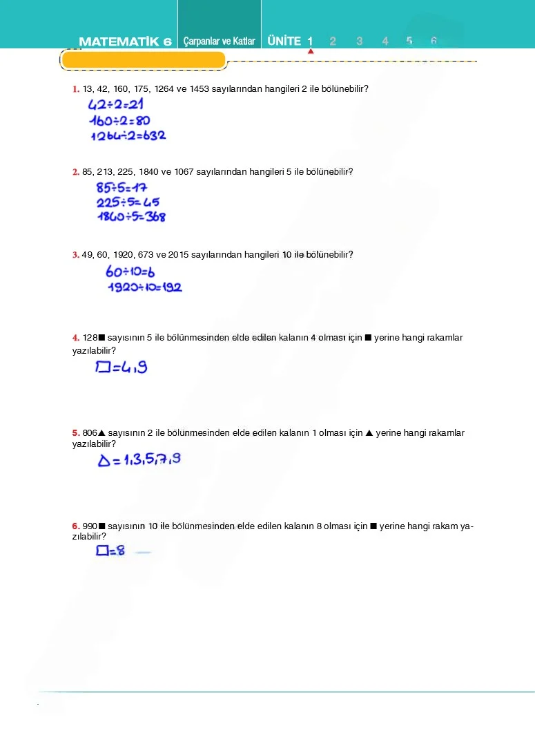 6. Sınıf Matematik Ders Kitabı Cevapları Koza Yayınları Sayfa 30 Çözüm Görseli