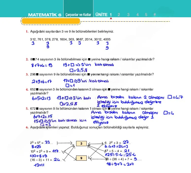 6. Sınıf Matematik Ders Kitabı Cevapları Koza Yayınları Sayfa 32 Çözüm Görseli