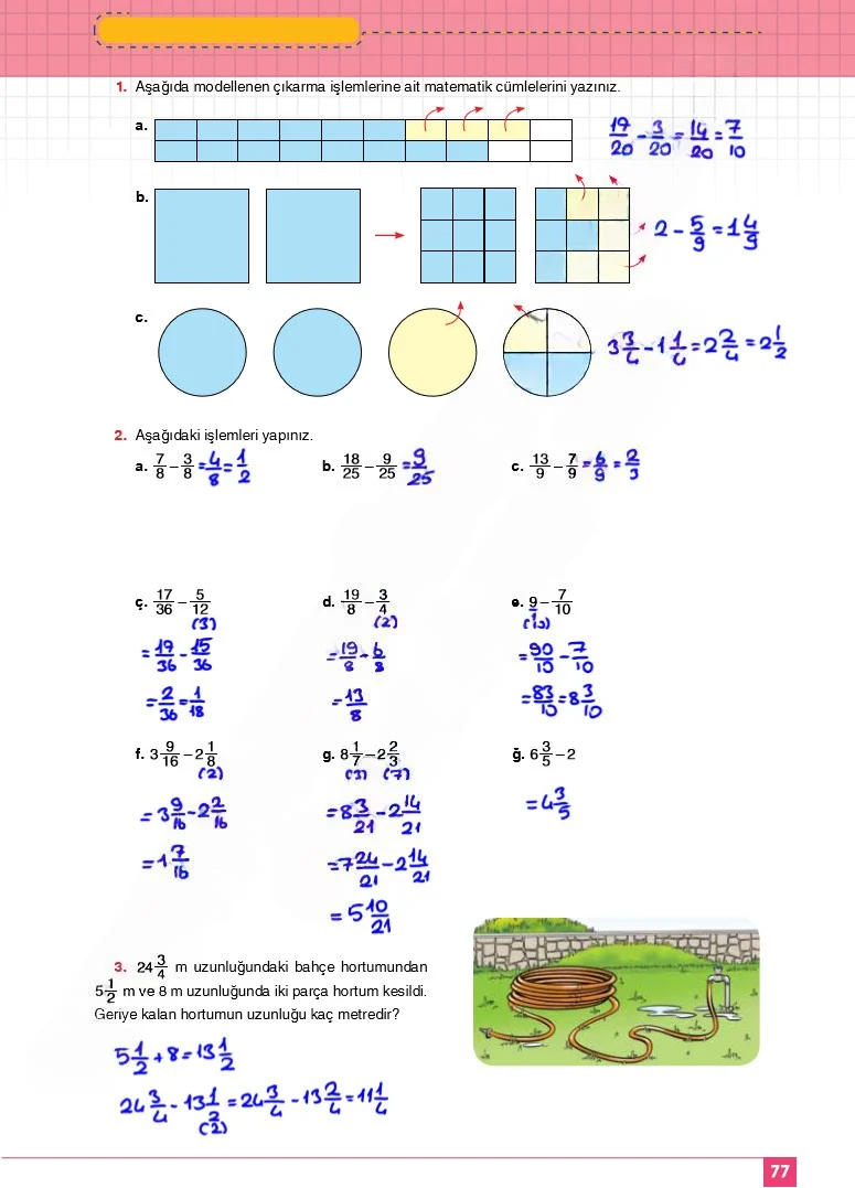 6. Sınıf Matematik Ders Kitabı Cevapları Koza Yayınları Sayfa 77 Çözüm Görseli
