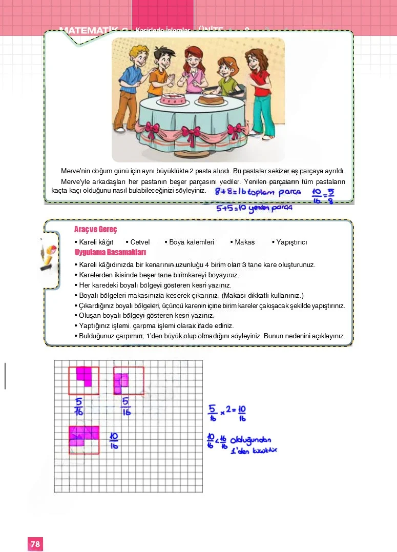 6. Sınıf Matematik Ders Kitabı Cevapları Koza Yayınları Sayfa 78 Çözüm Görseli