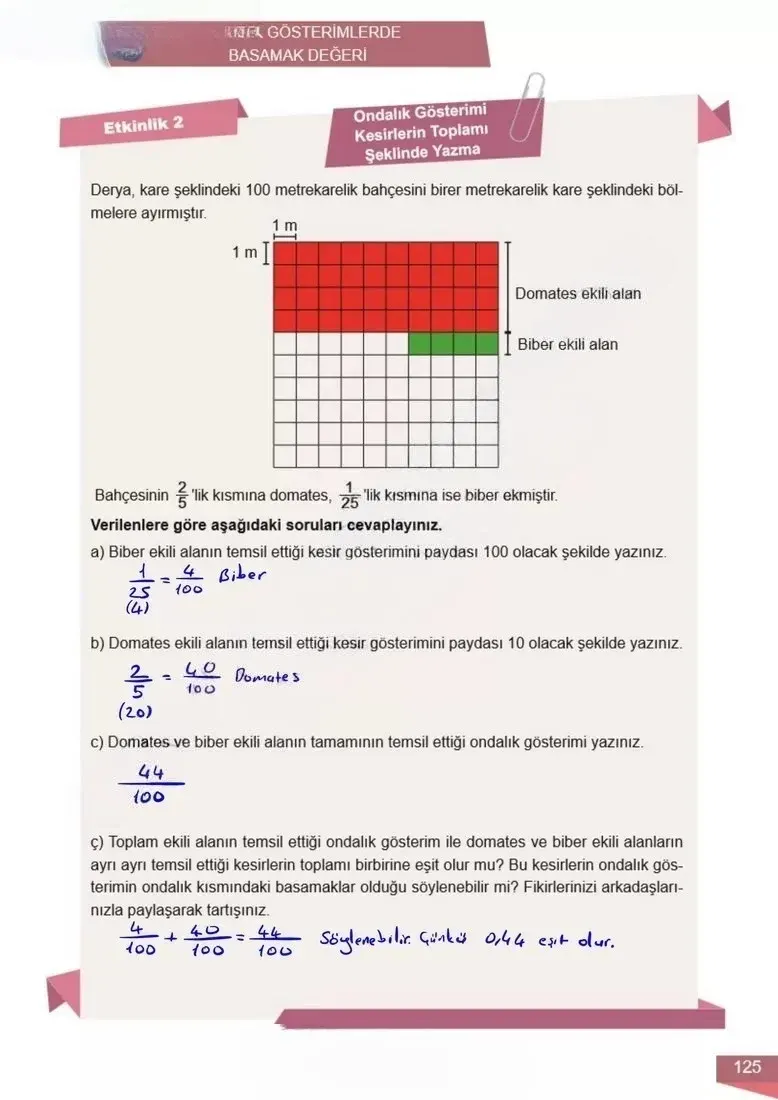 6. Sınıf Matematik Ders Kitabı Cevapları Meb Yayınları 1 Sayfa 125 Çözüm Görseli