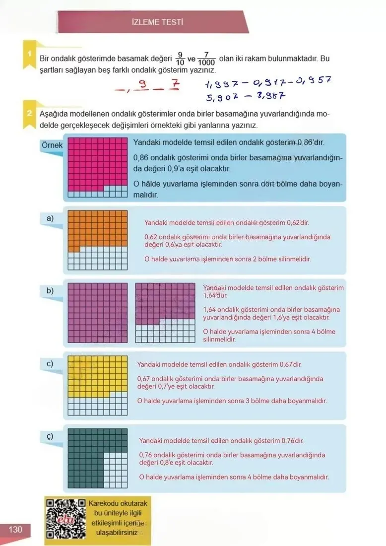 6. Sınıf Matematik Ders Kitabı Cevapları Meb Yayınları 1 Sayfa 130 Çözüm Görseli