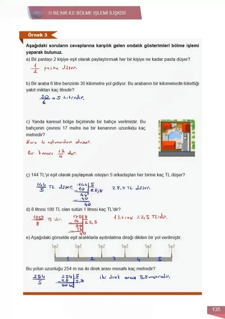 6. Sınıf Matematik Ders Kitabı Cevapları Meb Yayınları 1 Sayfa 135 Çözüm Görseli