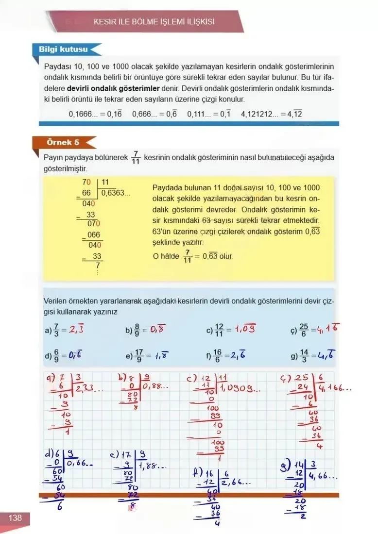 6. Sınıf Matematik Ders Kitabı Cevapları Meb Yayınları 1 Sayfa 138 Çözüm Görseli