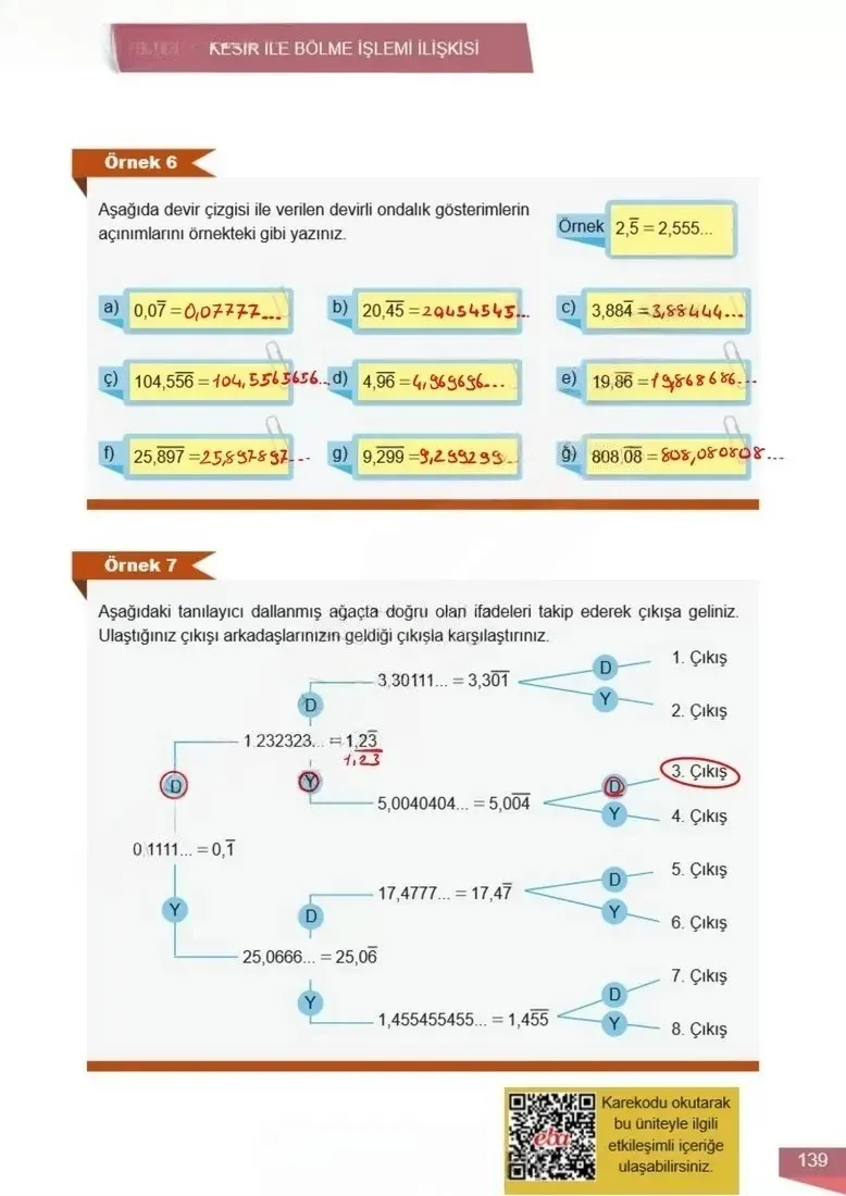 6. Sınıf Matematik Ders Kitabı Cevapları Meb Yayınları 1 Sayfa 139 Çözüm Görseli