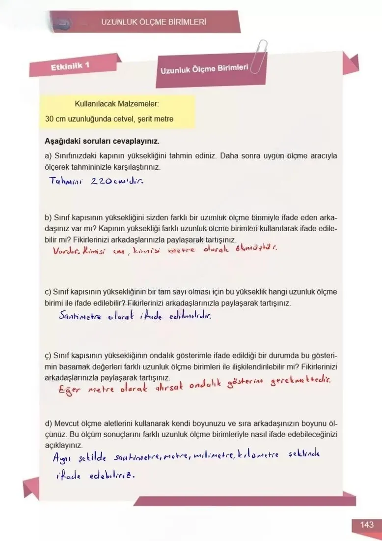 6. Sınıf Matematik Ders Kitabı Cevapları Meb Yayınları 1 Sayfa 143 Çözüm Görseli