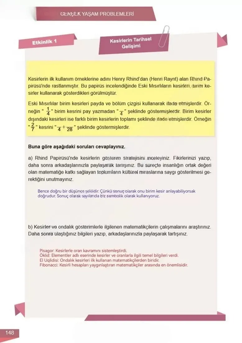 6. Sınıf Matematik Ders Kitabı Cevapları Meb Yayınları 1 Sayfa 148 Çözüm Görseli