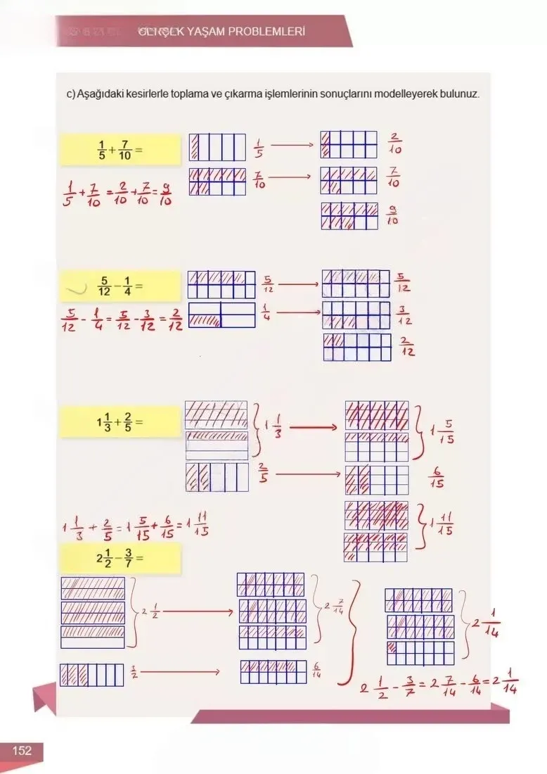 6. Sınıf Matematik Ders Kitabı Cevapları Meb Yayınları 1 Sayfa 152 Çözüm Görseli