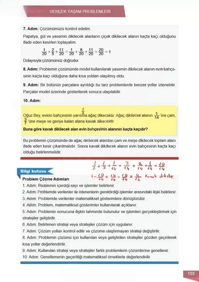 6. Sınıf Matematik Ders Kitabı Cevapları Meb Yayınları 1 Sayfa 155 Çözüm Görseli