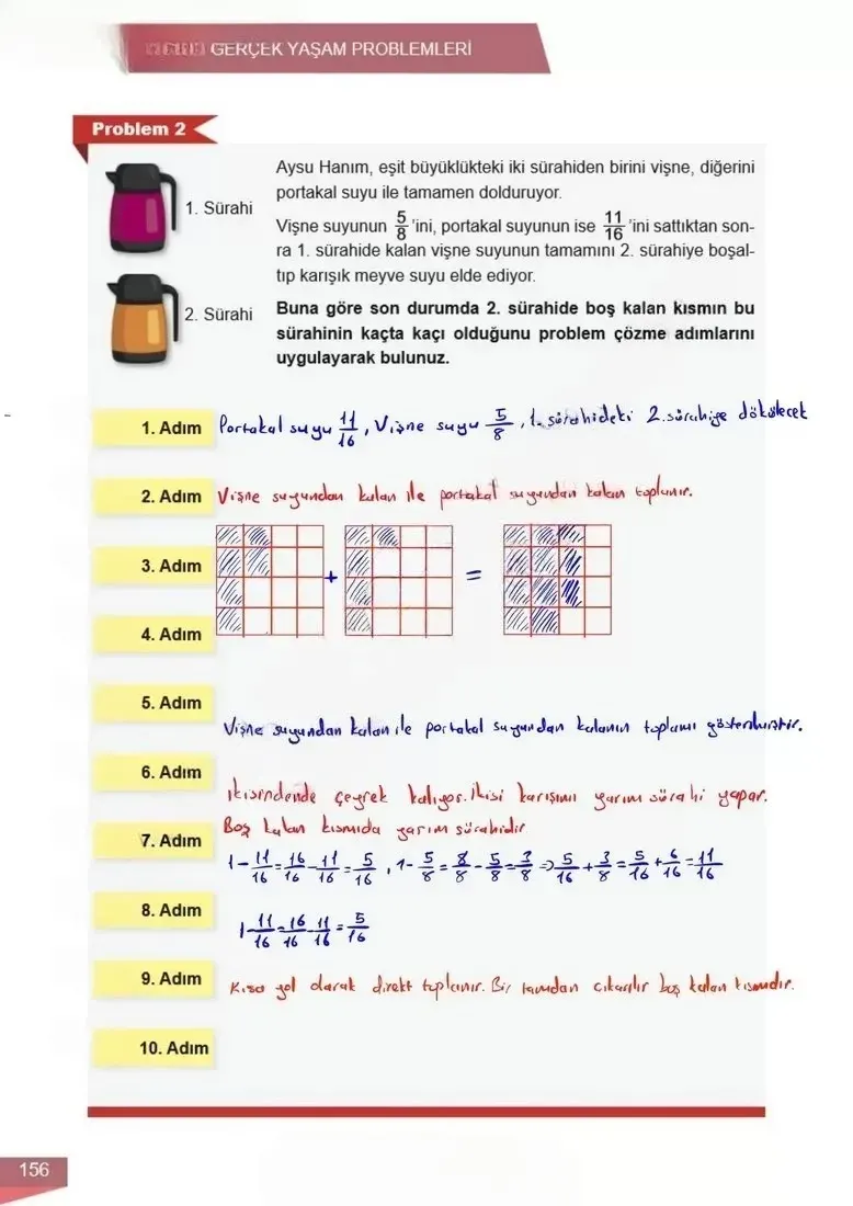 6. Sınıf Matematik Ders Kitabı Cevapları Meb Yayınları 1 Sayfa 156 Çözüm Görseli