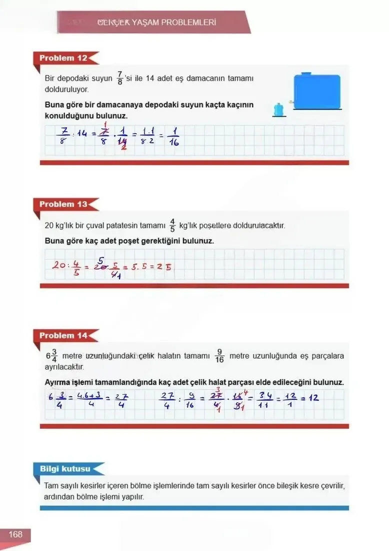6. Sınıf Matematik Ders Kitabı Cevapları Meb Yayınları 1 Sayfa 168 Çözüm Görseli