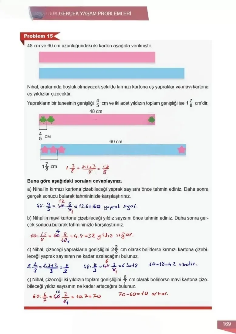 6. Sınıf Matematik Ders Kitabı Cevapları Meb Yayınları 1 Sayfa 169 Çözüm Görseli