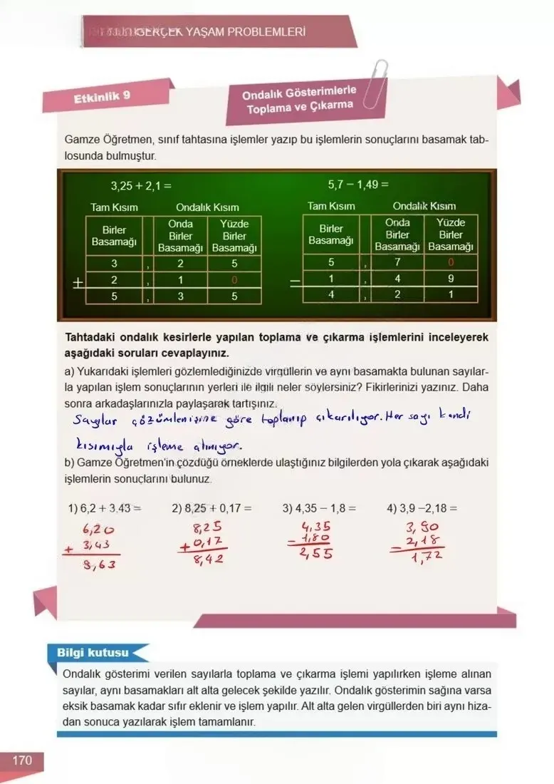 6. Sınıf Matematik Ders Kitabı Cevapları Meb Yayınları 1 Sayfa 170 Çözüm Görseli