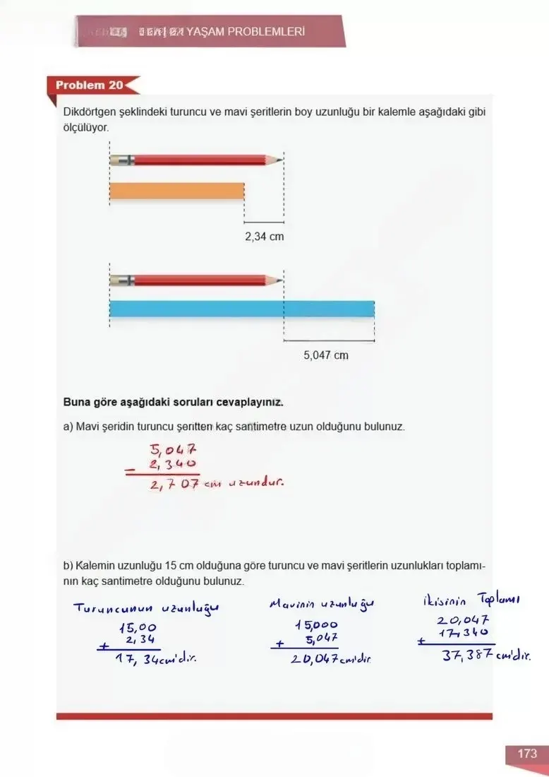 6. Sınıf Matematik Ders Kitabı Cevapları Meb Yayınları 1 Sayfa 173 Çözüm Görseli