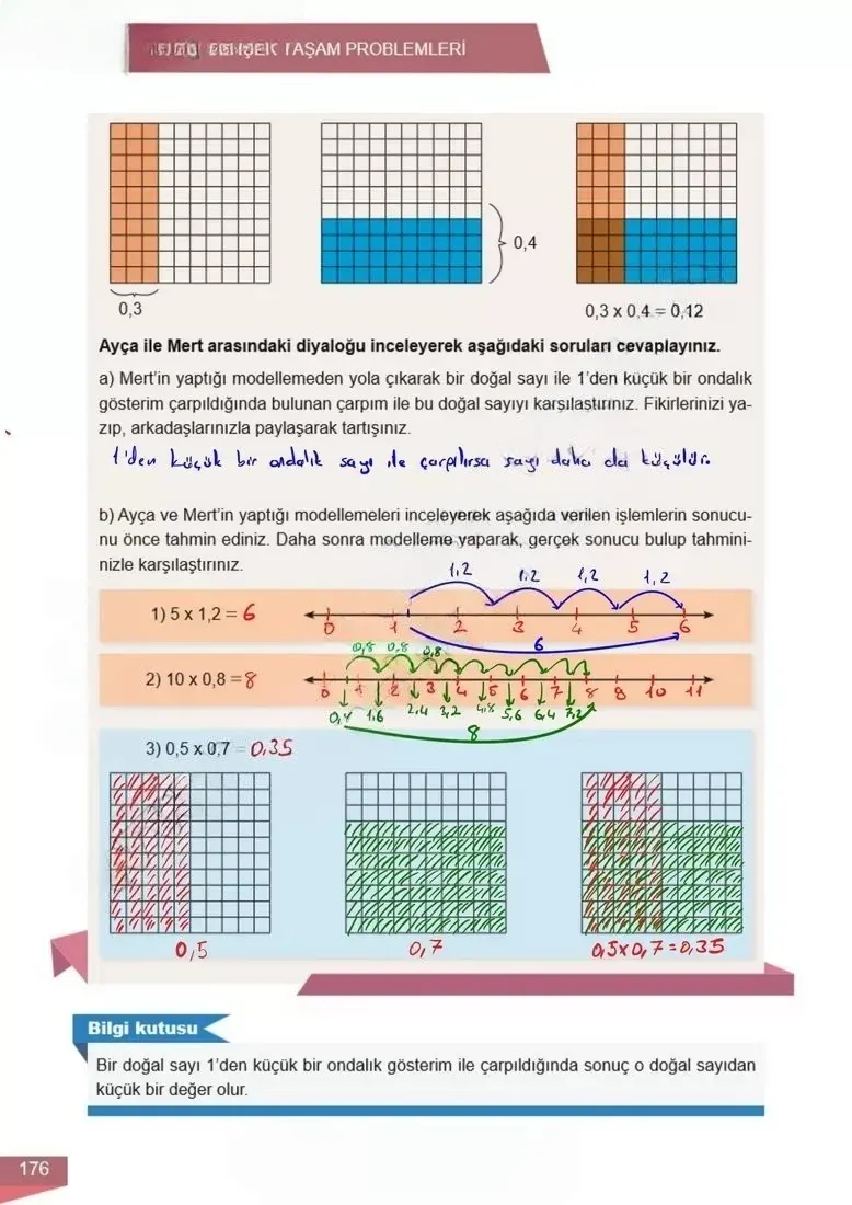6. Sınıf Matematik Ders Kitabı Cevapları Meb Yayınları 1 Sayfa 176 Çözüm Görseli