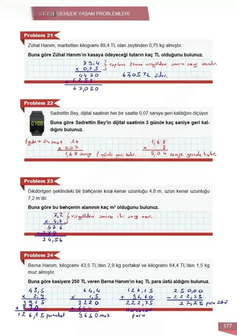 6. Sınıf Matematik Ders Kitabı Cevapları Meb Yayınları 1 Sayfa 177 Çözüm Görseli