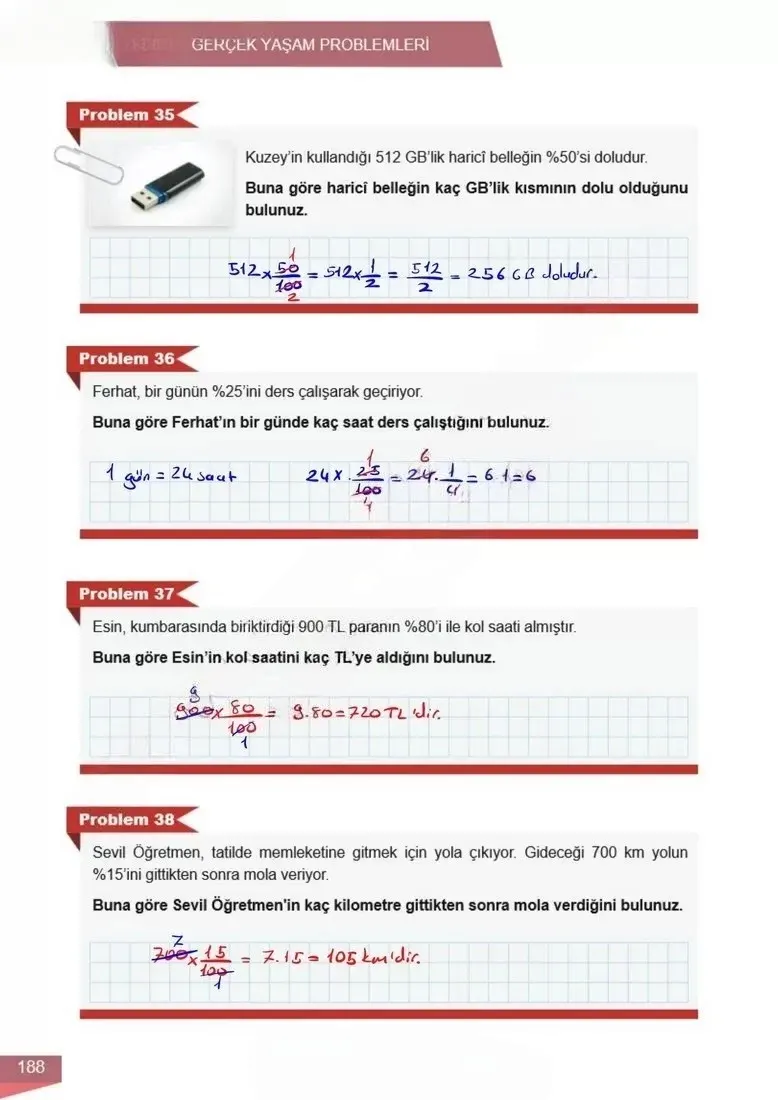6. Sınıf Matematik Ders Kitabı Cevapları Meb Yayınları 1 Sayfa 188 Çözüm Görseli