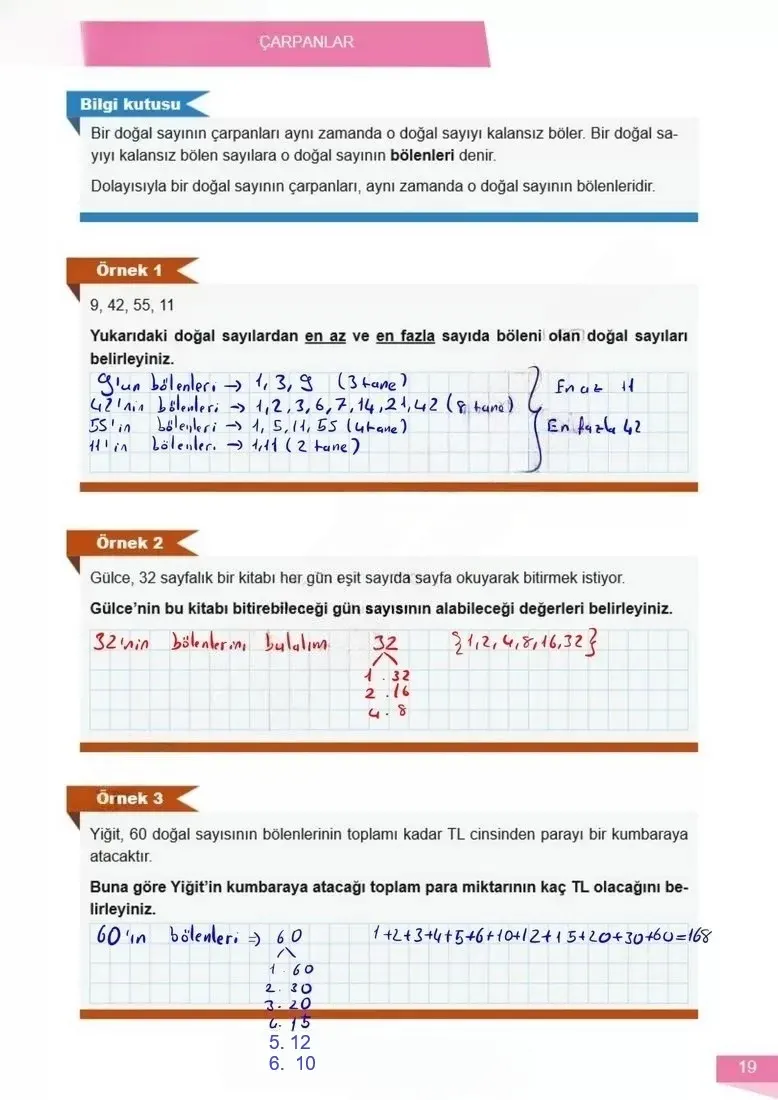 6. Sınıf Matematik Ders Kitabı Cevapları Meb Yayınları 1 Sayfa 19 Çözüm Görseli
