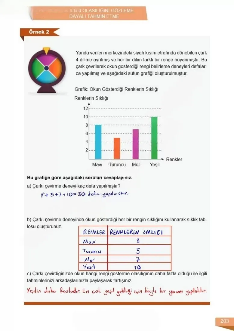 6. Sınıf Matematik Ders Kitabı Cevapları Meb Yayınları 1 Sayfa 203 Çözüm Görseli