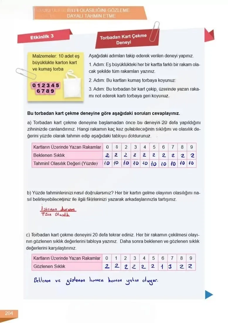 6. Sınıf Matematik Ders Kitabı Cevapları Meb Yayınları 1 Sayfa 204 Çözüm Görseli