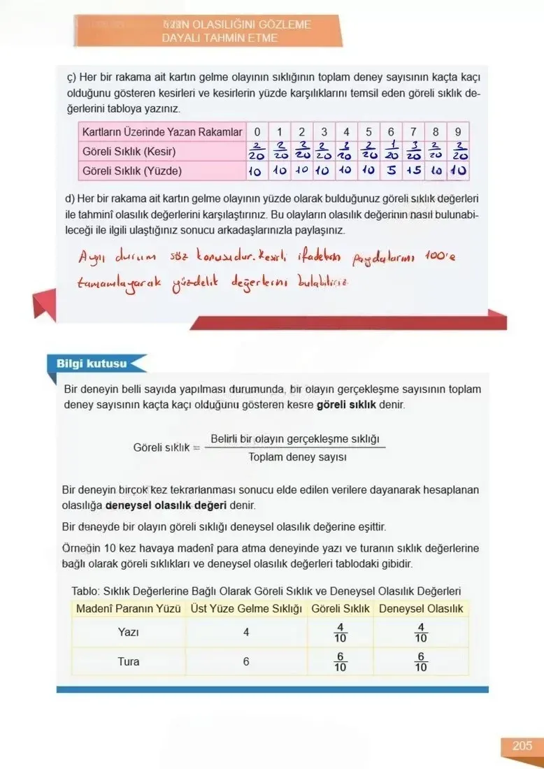 6. Sınıf Matematik Ders Kitabı Cevapları Meb Yayınları 1 Sayfa 205 Çözüm Görseli