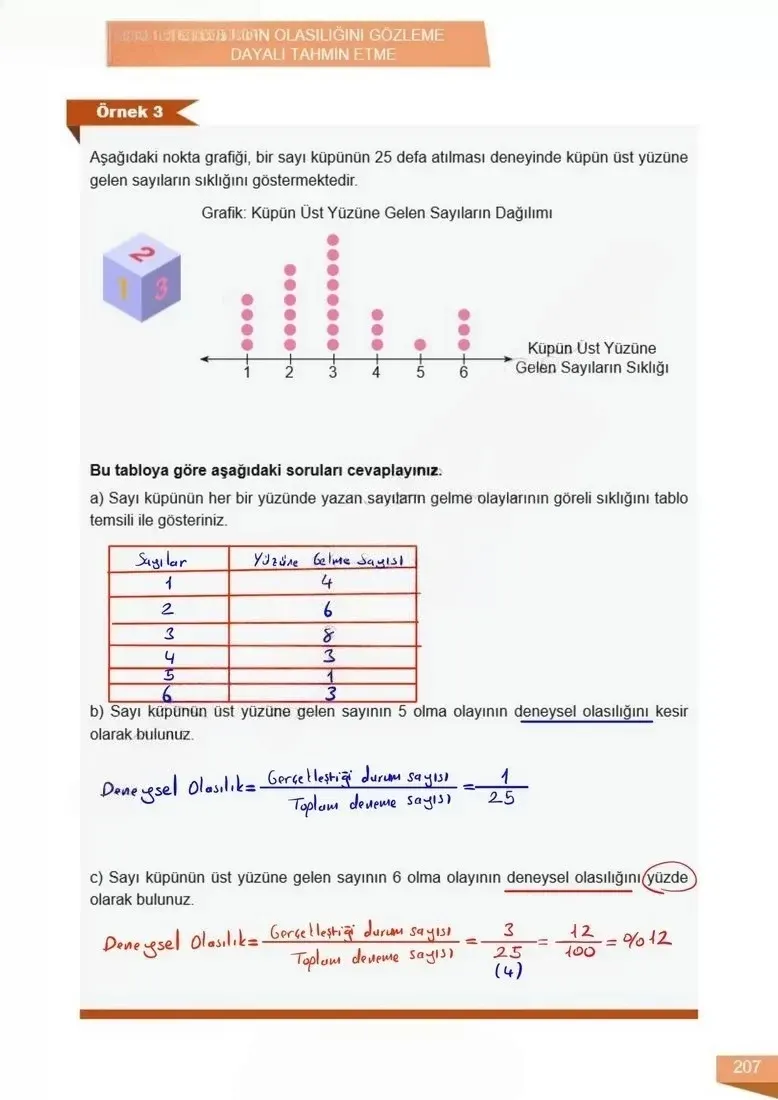 6. Sınıf Matematik Ders Kitabı Cevapları Meb Yayınları 1 Sayfa 207 Çözüm Görseli
