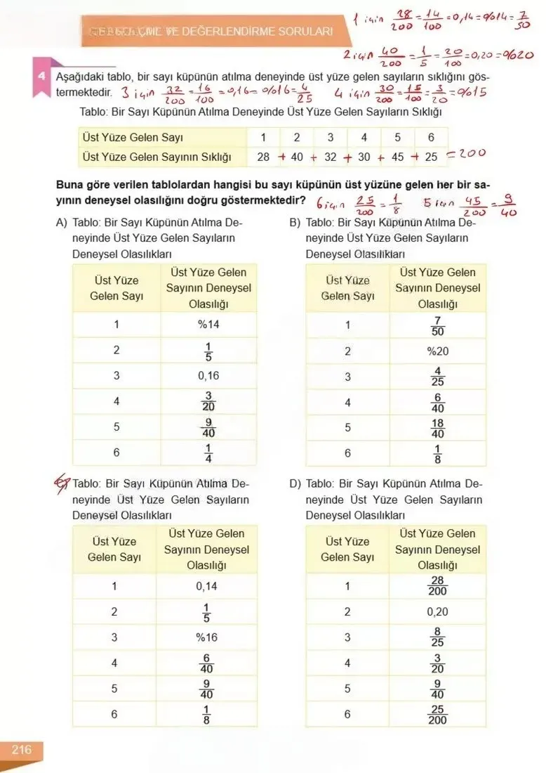 6. Sınıf Matematik Ders Kitabı Cevapları Meb Yayınları 1 Sayfa 216 Çözüm Görseli