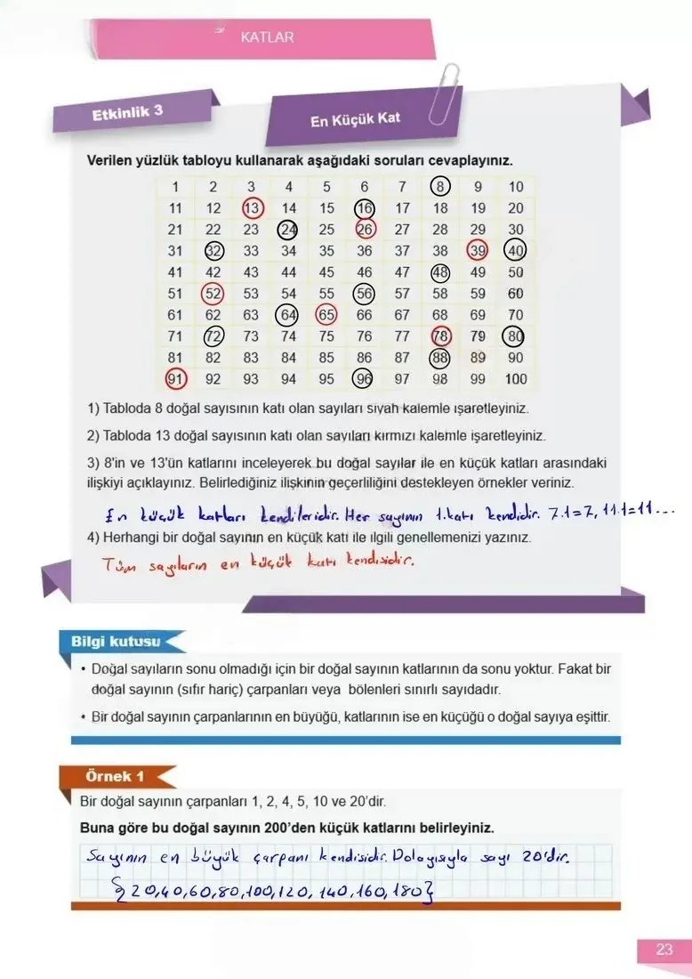 6. Sınıf Matematik Ders Kitabı Cevapları Meb Yayınları 1 Sayfa 23 Çözüm Görseli