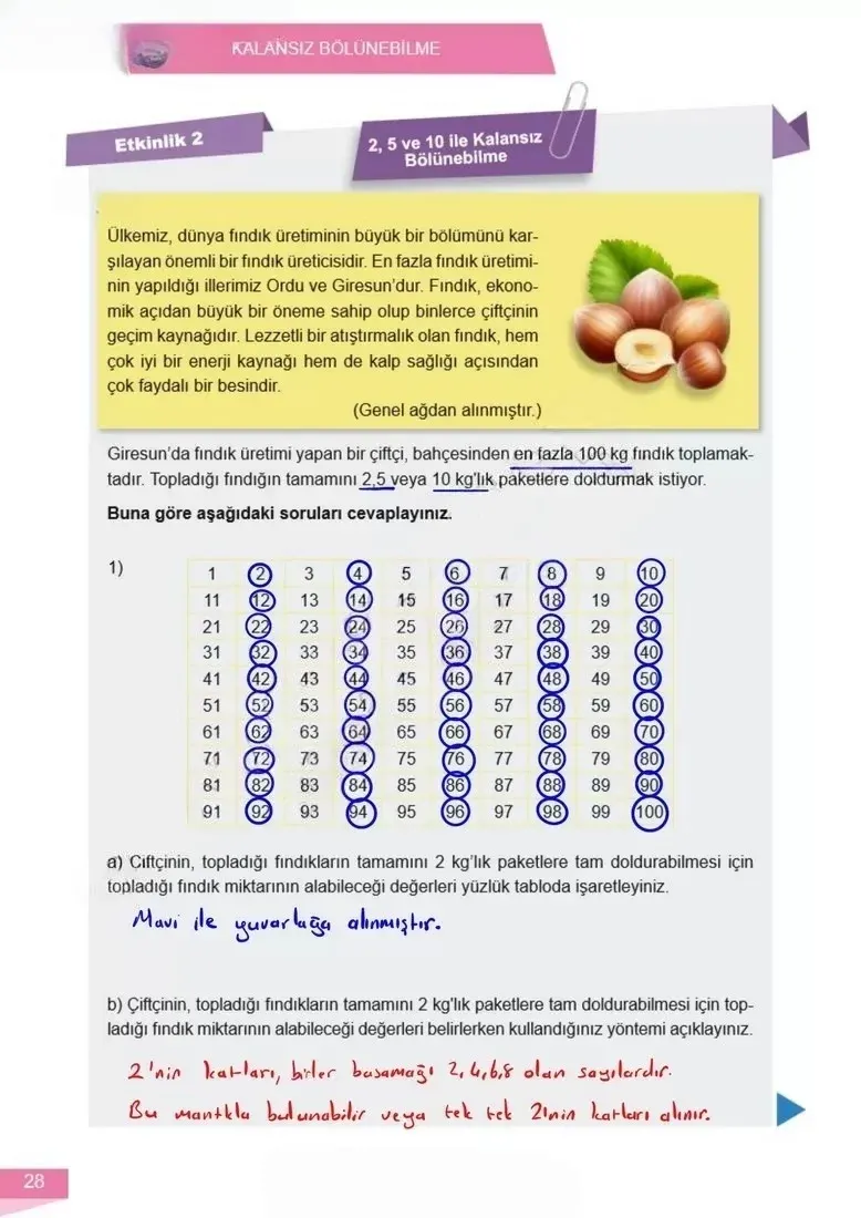 6. Sınıf Matematik Ders Kitabı Cevapları Meb Yayınları 1 Sayfa 28 Çözüm Görseli