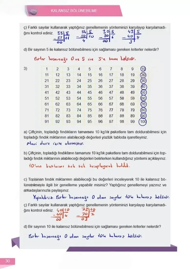 6. Sınıf Matematik Ders Kitabı Cevapları Meb Yayınları 1 Sayfa 30 Çözüm Görseli