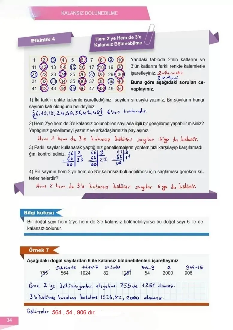 6. Sınıf Matematik Ders Kitabı Cevapları Meb Yayınları 1 Sayfa 34 Çözüm Görseli