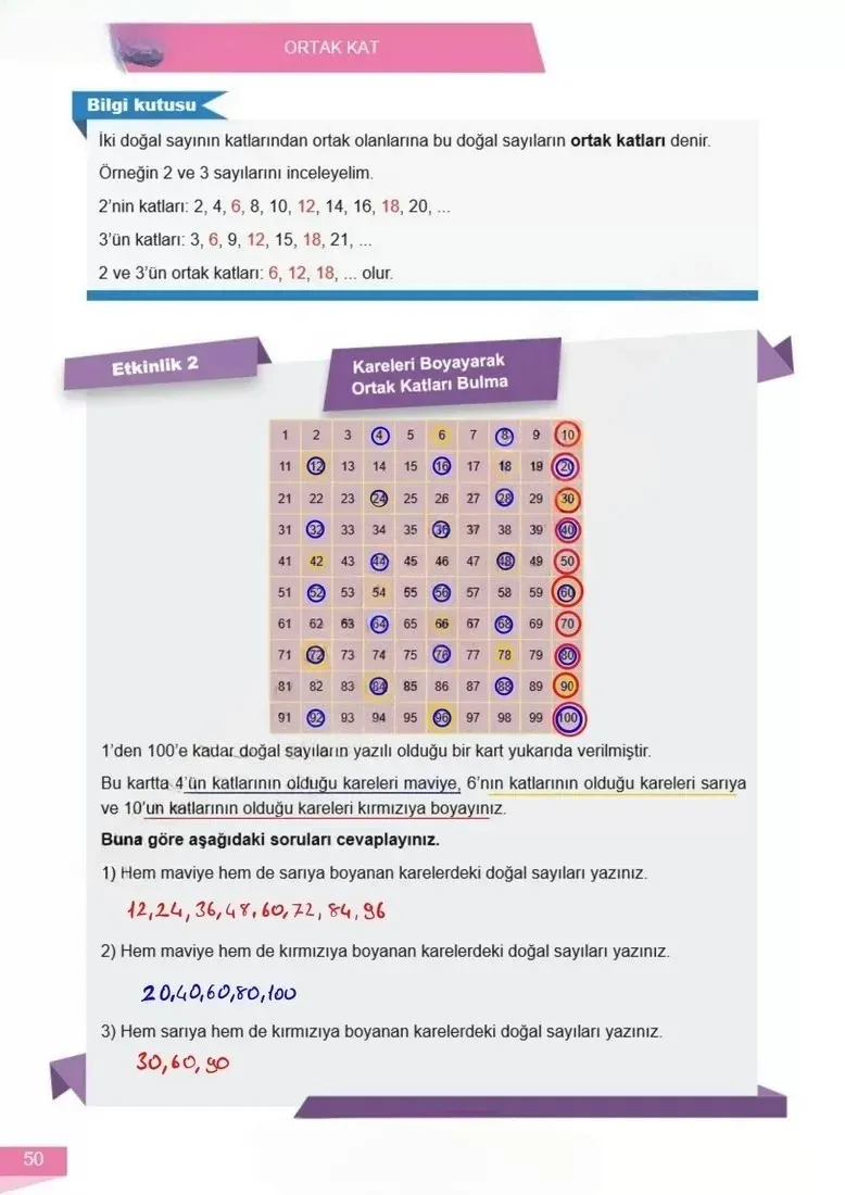 6. Sınıf Matematik Ders Kitabı Cevapları Meb Yayınları 1 Sayfa 50 Çözüm Görseli