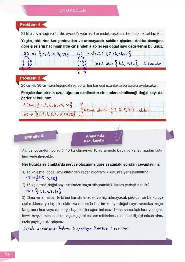6. Sınıf Matematik Ders Kitabı Cevapları Meb Yayınları 1 Sayfa 54 Çözüm Görseli
