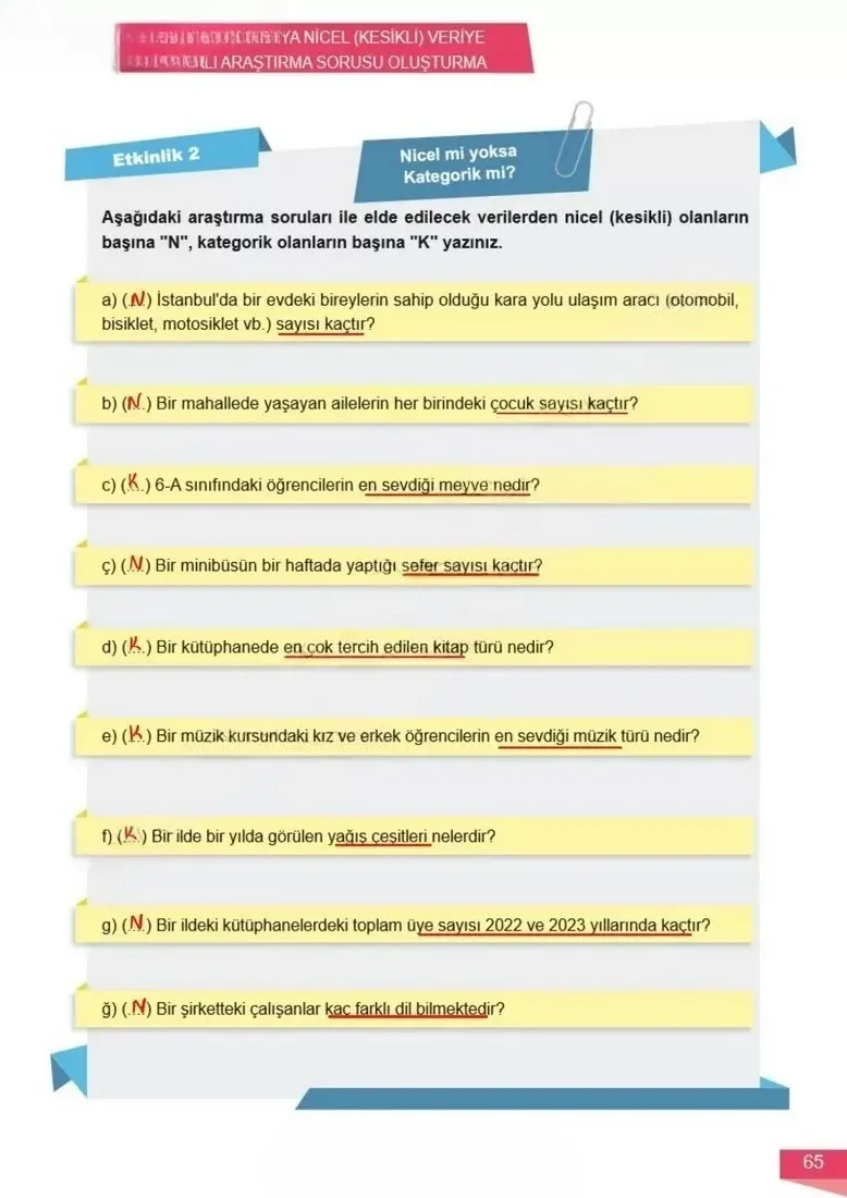6. Sınıf Matematik Ders Kitabı Cevapları Meb Yayınları 1 Sayfa 65 Çözüm Görseli