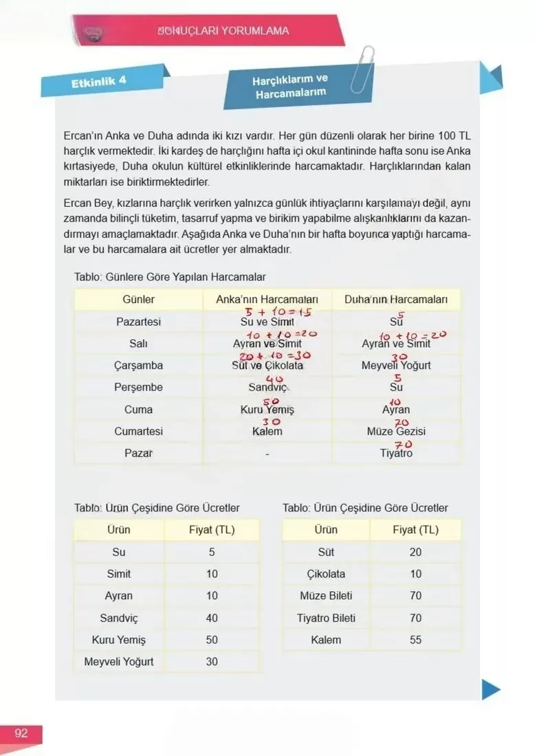 6. Sınıf Matematik Ders Kitabı Cevapları Meb Yayınları 1 Sayfa 92 Çözüm Görseli