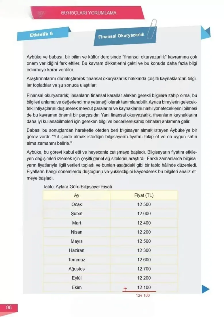 6. Sınıf Matematik Ders Kitabı Cevapları Meb Yayınları 1 Sayfa 96 Çözüm Görseli