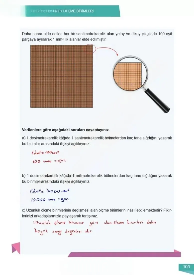 6. Sınıf Matematik Ders Kitabı Cevapları Meb Yayınları 2 Sayfa 105 Çözüm Görseli