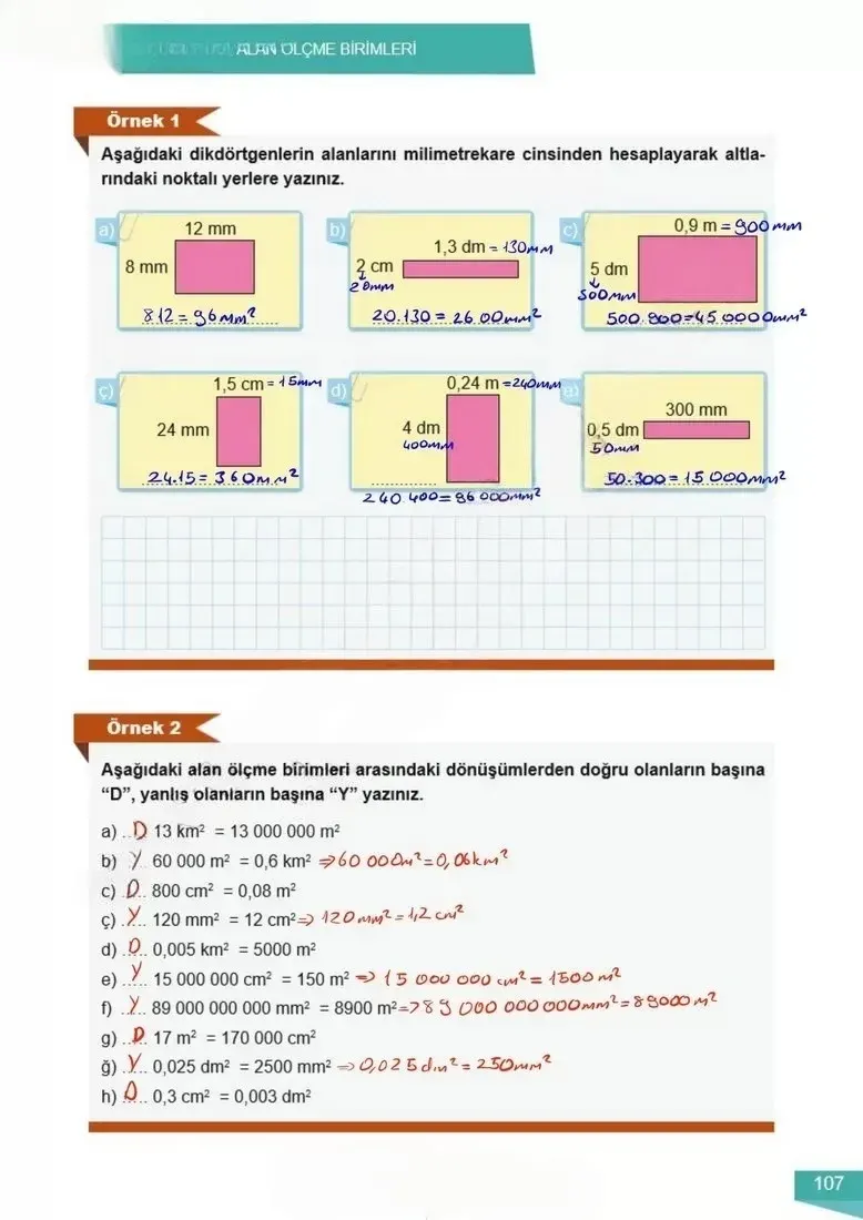 6. Sınıf Matematik Ders Kitabı Cevapları Meb Yayınları 2 Sayfa 107 Çözüm Görseli