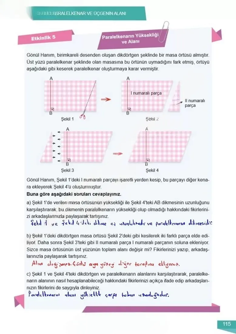 6. Sınıf Matematik Ders Kitabı Cevapları Meb Yayınları 2 Sayfa 115 Çözüm Görseli