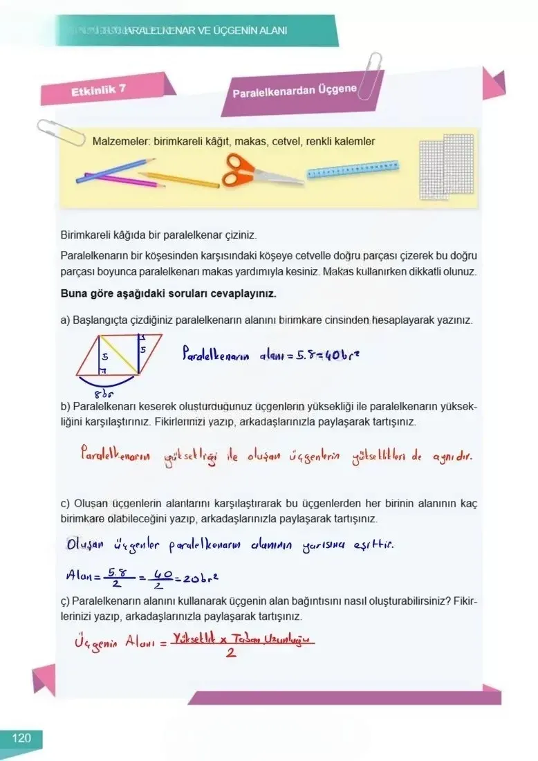 6. Sınıf Matematik Ders Kitabı Cevapları Meb Yayınları 2 Sayfa 120 Çözüm Görseli
