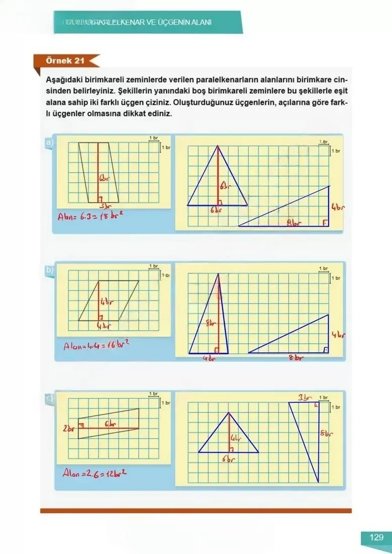 6. Sınıf Matematik Ders Kitabı Cevapları Meb Yayınları 2 Sayfa 129 Çözüm Görseli