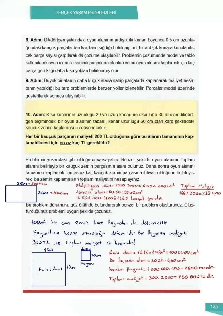 6. Sınıf Matematik Ders Kitabı Cevapları Meb Yayınları 2 Sayfa 135 Çözüm Görseli