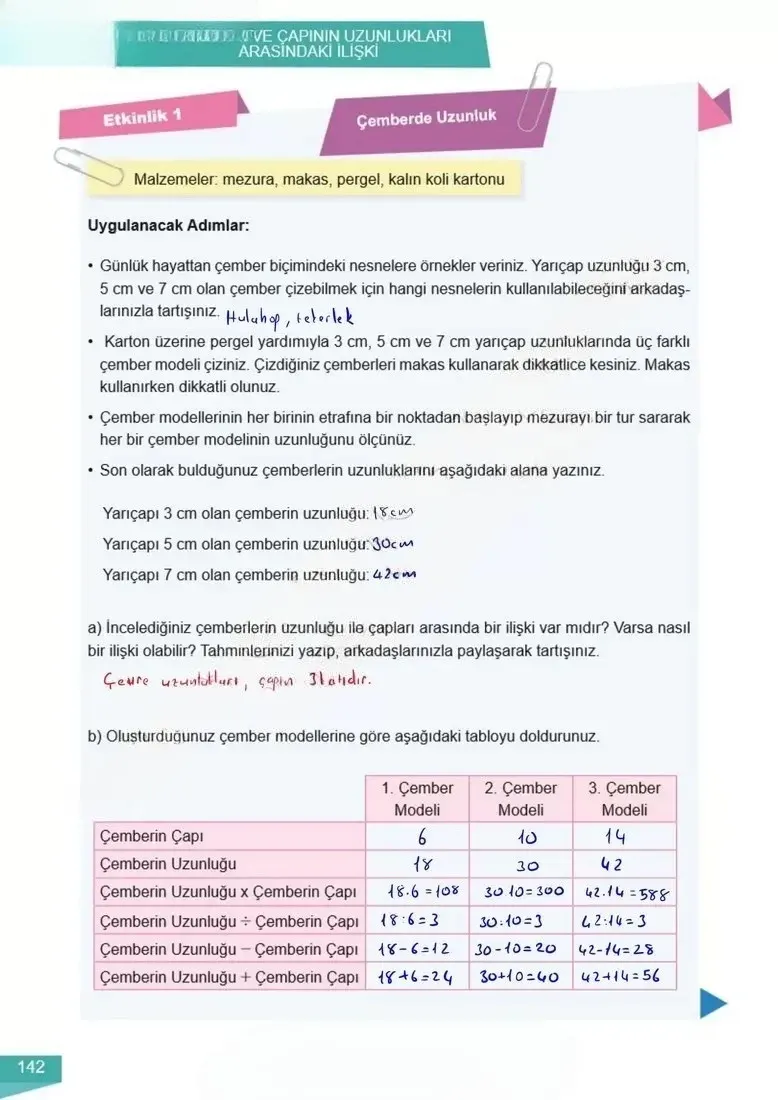 6. Sınıf Matematik Ders Kitabı Cevapları Meb Yayınları 2 Sayfa 142 Çözüm Görseli
